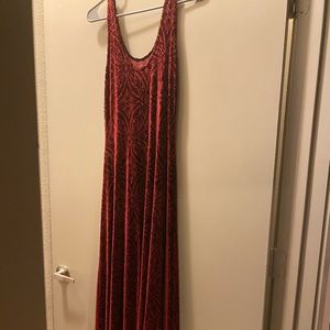 BlackMilk Burned Velvet Maxi in Burgundy (Wine)